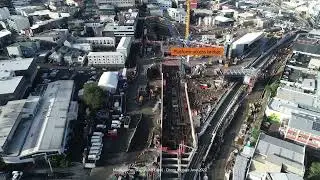 Latest Drone footage for CRL Maungawhau Station (Mt Eden) Site