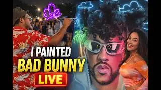 Painting Bad Bunny in Pure Chaos Outside Yankees Stadium
