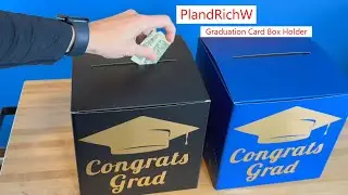 PlandRichW Graduation Card Box Holder, foldable & decorative #graduation #moneybox #graduationday