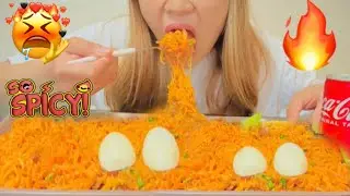 SPICY KOREAN NOODLES MUKBANG
