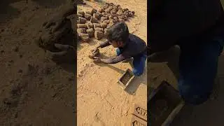 Skill in making bricks by hand in speed #labour #skills #handmade #viralvideo #shorts