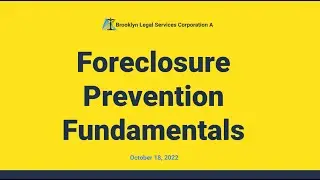 Foreclosure Prevention Fundamentals