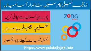 Zong customer service representative new jobs 2023/telecom jobs 2023