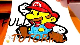 DRAWING TUTORIAL-FULL: How to Draw Super Mario Step by Step, EASY