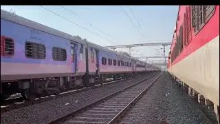 vande bharat express and jamnagar intercity  overtaking #indianrailways #vandhebharath #train #brc