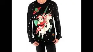 Men's Santa Unicorn Ugly Christmas Sweater