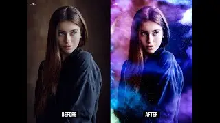 Color Smoke Bomb & Dust Photo Manipulation effect - Photoshop Tutorial