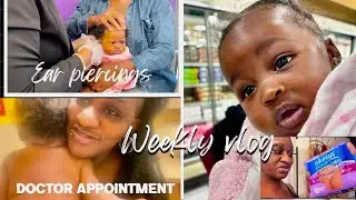 Weekly Vlog: No new year Resolution baby girl ear pierce doctor appointment got scam etc...