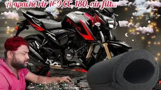 Apache RTR air filter/160 CC 180 cc #bikeservicing #automobile #Apache RTR mobile pump