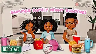 SUMMER FAMILY NIGHT ROUTINE! *CHAOTIC* | Berry Avenue rp
