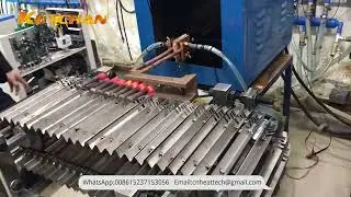 Steel bar end heating forging