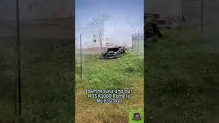 remote controlled track-mounted grass trimming machine, Vigorun caterpillar lawn cutter machine