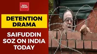 Saifuddin Soz Detention: Congress Leader Tries To Leave House, Cops Intervene| India Today Exclusive