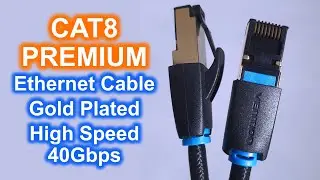 PREMIUM Vention CAT8 Ethernet Gold Plated Cable - Unboxing & Speed Test