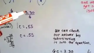 Algebra I #3.2b, Solve word problems - Multiplication Property of Equality