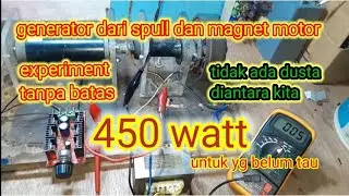 Pembangkit listrik dari spull dan magnet motor