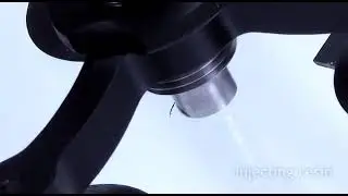 Windshield repair resin injection and air removal DEMO