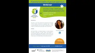 Webinar 3: Building Livable Communities: Insights into Age Friendly Cities - May 15th 2024
