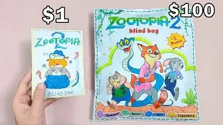 💸paper diy💸 $1 vs $100 ZOOTOPIAA 2 Blind Bag Unboxing 😱 | ASMR