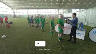 Medal and cup presentations at the Glasgow Life Sport Over 50's Walking Football Glasgow Cup