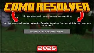 COMO RESOLVER FALHA NO LOGIN SESS&Atilde;O INV&Aacute;LIDA NO MINECRAFT | ATUALIZADO 2025
