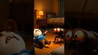 Giant #Cockroach #Snapy #FunnyShorts #GiantBug #Cartoon #AIAnimation #3DComedy #Hamster