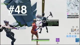 Fortnite Fortbyte #48 Accessible By Using The Vox Pickaxe To Smash Gnome Beside Mountain Top Throne