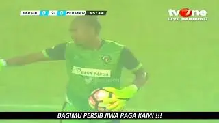 Aksi ngebut Fulgensius Billy Paji Keraf saat Persib vs Perseru 2017