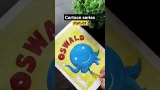 most calming cartoon ever😍❤#oswald #cartoonpainting #cartoonlover #acrylicartwork