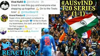 India level the T20 series against Australia, Twitter Reaction, AUS vs IND T20 Series.