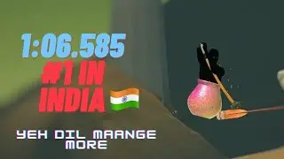 Getting Over It Speedrun in 1:06.585 (Indian Record)