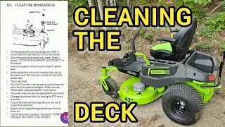 How to hose clean CRZ-428 zero turn mower deck using Greenworks instructions. (Or CRZ-426) #diy