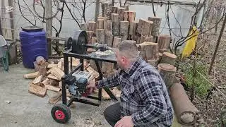 Spărgător de lemne pe con filetat cu motor de 7cp