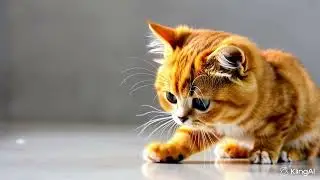 5 seconds of pure laughter: cat fights invisible enemy. 