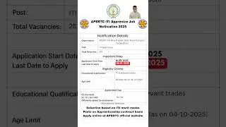 Don't Miss This! APSRTC ITI Apprentice Jobs 2025 #apsrtc #apjobs #itijobs