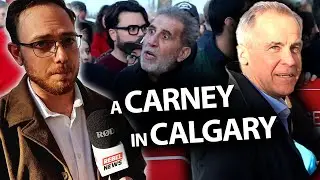 Mark Carney campaigns in Calgary, ignores protest group, abandons voters