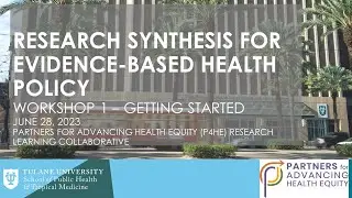 Research Synthesis for Evidence-Based Health Policy: Getting Started (Part 1)