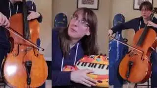 Doctor Who Theme on cello and cat keyboard - The Doubleclicks
