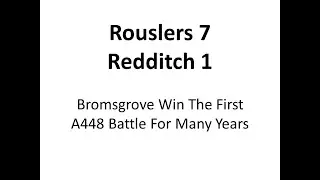200120 Bromsgrove Sporting 7 (Seven) Redditch United 1