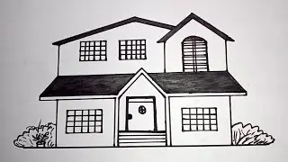 How to draw a Duplex House | #house drawing