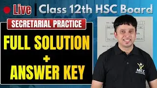 SP Board Paper 2026 Full Answer 🔥 | Class 12 Secretarial Practice | Harshad Malu Sir