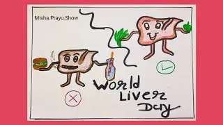 World Liver Day | Liver Disease Awareness Poster | Best Poster Drawing on World Liver Day Very Easy