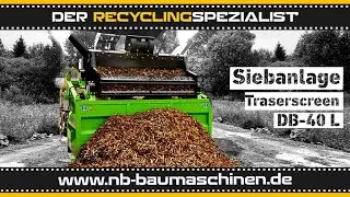 DB-40L | Mobile Siebanlage | Sieben von Hackschnitzel | Flachdecksieb | R&uuml;ttelsieb