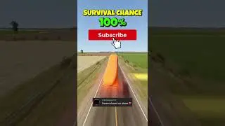 0 to 600 MPH 😱 Survival Chance!🔥#14 #beamngdrive #shorts