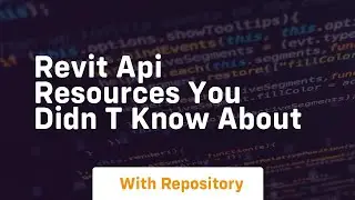 revit api resources you didn t know about