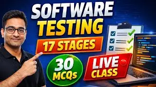 Complete Software Testing Roadmap (17 Stages) 🚀 | Live Computer Science Class | 30 MCQs