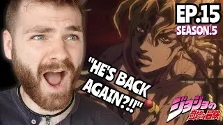 DIO THE EVIL MASTERMIND?!!! | JOJO'S BIZARRE ADVENTURE *PART 6* EPISODE 15 | (S5 EP:15) REACTION!