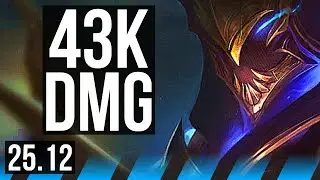 ZED vs SYLAS (MID) | 7 solo kills, 14/3/14, 43k DMG | KR Master | 25.12