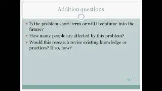 RESEARCH PROBLEM STATEMENT