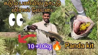 #fishing #snakehead 💢⭕Unbelievable🐸 Snakehead Bite During 🥶Heavy Snowfall I Caught 🎣a Snakehead 🐟🎣
